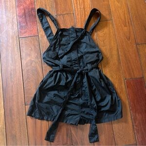 Free People Adjustable Strap Black Wind Breaker Material Black Romper  Small